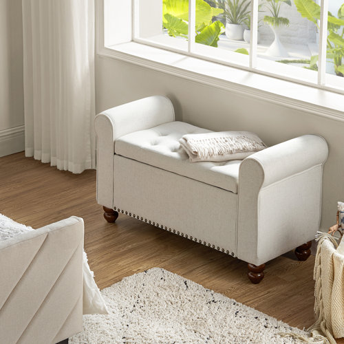 Upholstered White Storage Benches You'll Love | Wayfair